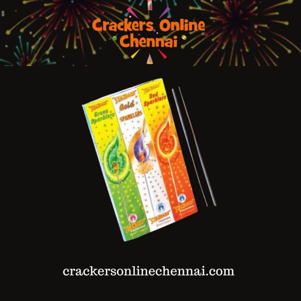 Standard Fireworks Sivakasi  Tricolour Sparkler 15cm