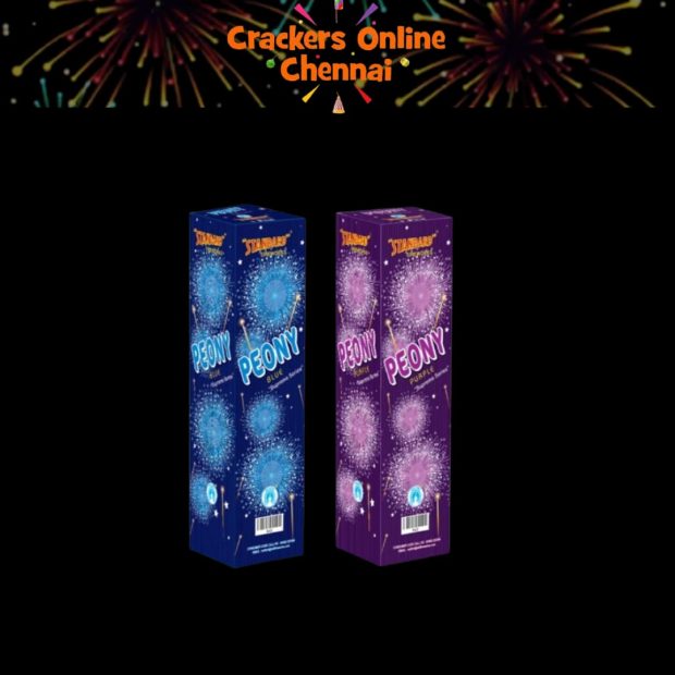 STANDARD PEONY1.25 AERIAL-BLUE & PURPLE 2 PCS