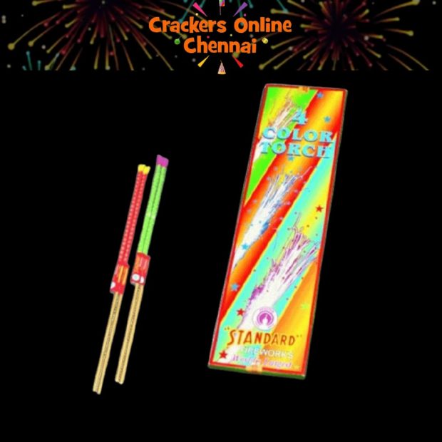 STANDARD FOUR COLOUR TORCH 1 BOX 10 PCS